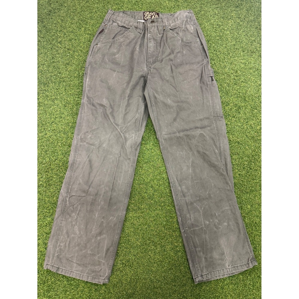 Gravel Gear Mens 32x32 Relaxed Fit Carpenter Work Pants‎ Gray Utility Cotton